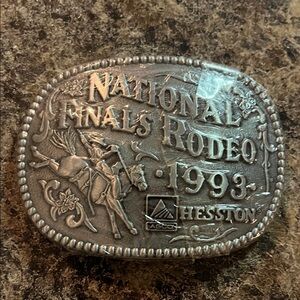 Vintage Hesston Silver Belt Buckle